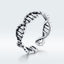 Anillo oxidado de plata esterlina 925 elegante para mujeres