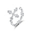 Anillo de Compromiso CZ con Montura Pavé de Plata Esterlina S925