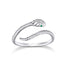 Bague de fiançailles en argent sterling 925 plaqué platine avec CZ
