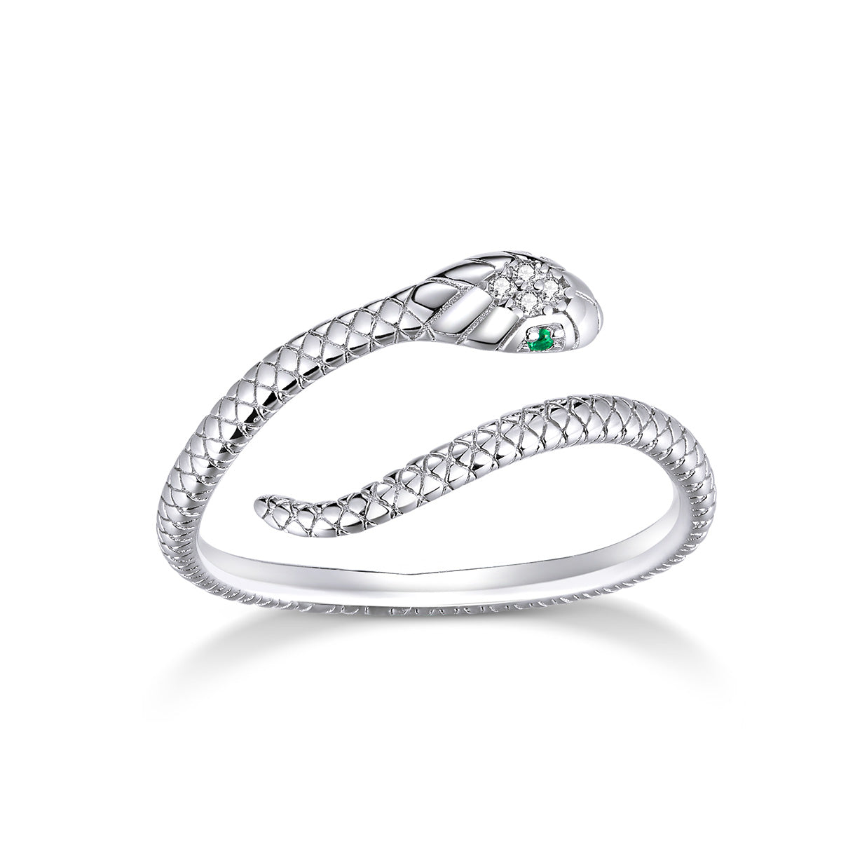 Bague de fiançailles en argent sterling 925 plaqué platine avec CZ