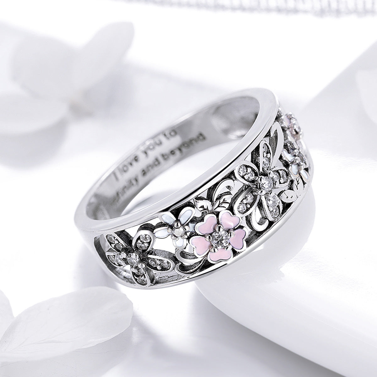 Anillo de Compromiso Elegante de Plata Esterlina S925 - Talla 6.0