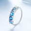 925 Sterling Silver Engagement Ring with White Gold Plating, Size 6.0