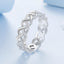 Bague élégante en argent sterling 925 et or blanc - Taille 6.0
