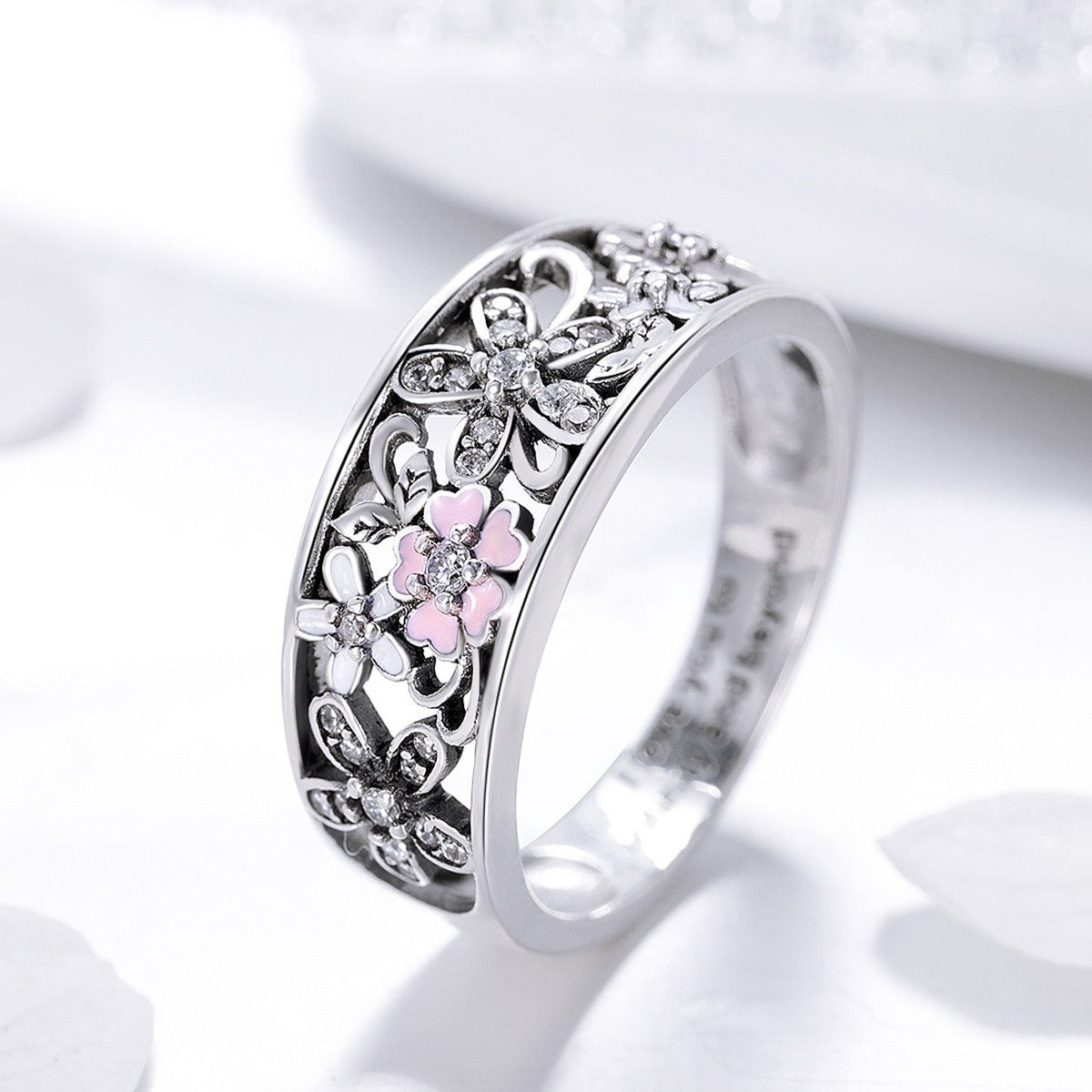 Anillo de Compromiso Elegante de Plata Esterlina S925 - Talla 6.0