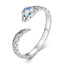 Anillo de Pavé CZ Oxidado de Plata Esterlina 925 para Mujeres