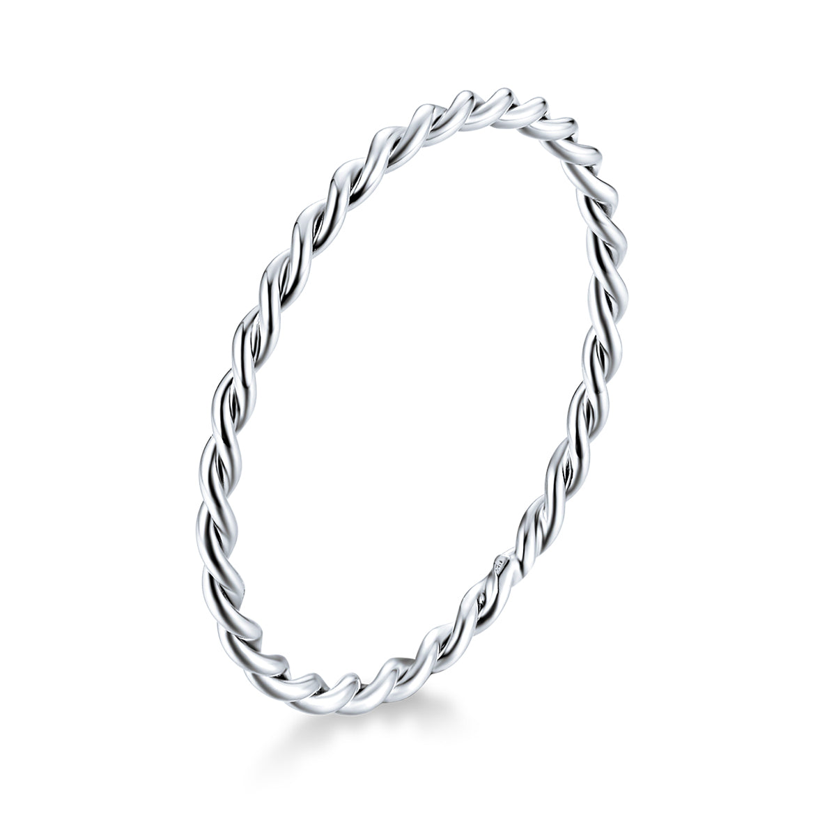 Bague élégante en argent sterling 925 plaqué platine pour femmes - Taille 6.0