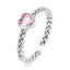 Bague en argent sterling 925 avec CZ Love pour femmes