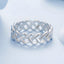 Bague élégante en argent sterling 925 et or blanc - Taille 6.0