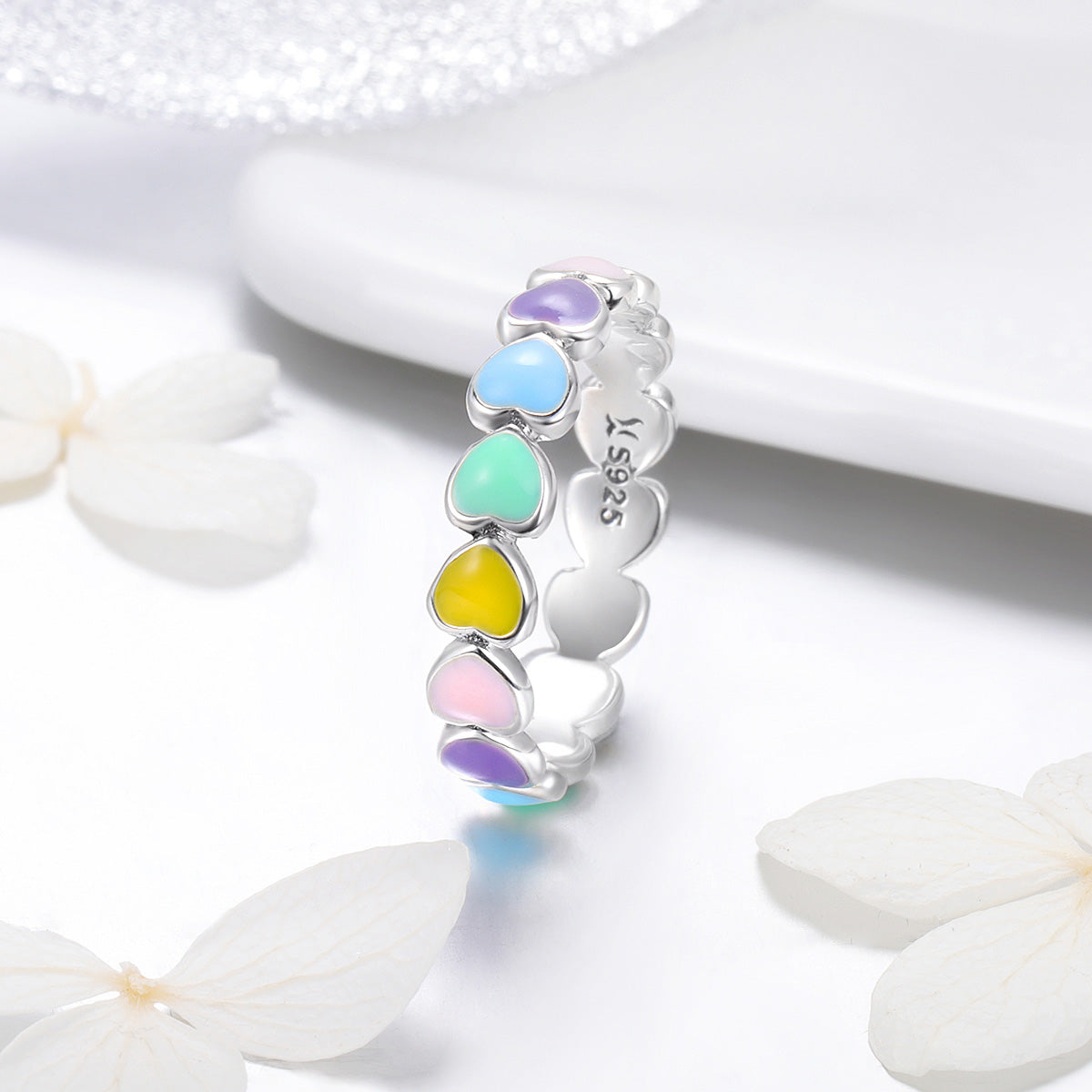 Bague de fiançailles élégante en argent sterling 925 - Taille 5.0