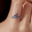 Elegant 925 Sterling Silver White Gold Plated CZ Ring for Women