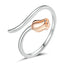 Elegant 925 Sterling Silver Engagement Ring with Rose Gold and Platinum Plating