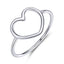 Bague de fiançailles en argent sterling 925 plaqué platine taille 6.0