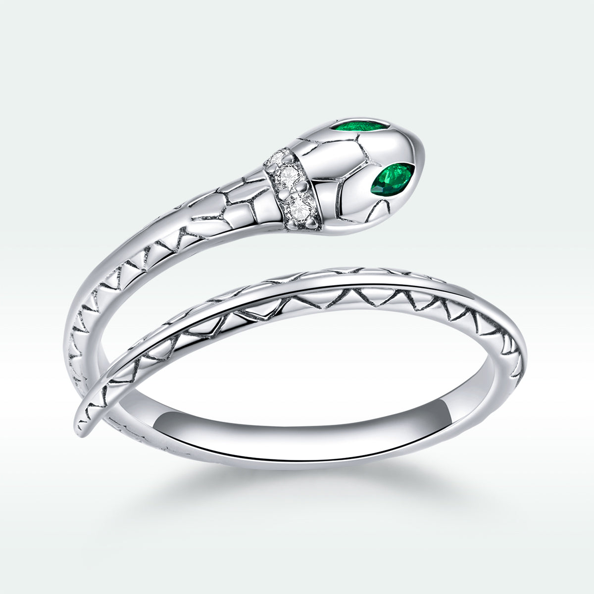 Anillo delgado de CZ con pavé en plata de ley 925 oxidada