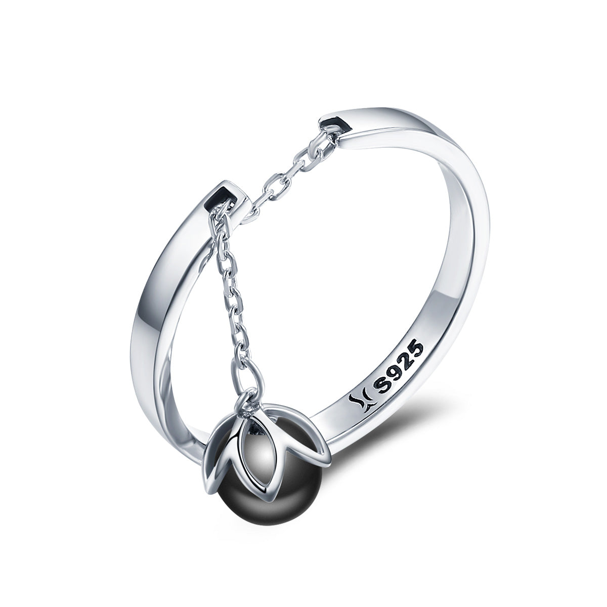 Anillo Elegante de Plata Esterlina 925 para Mujeres - 0.2CM de Ancho