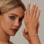 Anillo de plata esterlina 925 con esmalte y chapado en platino - Talla 6