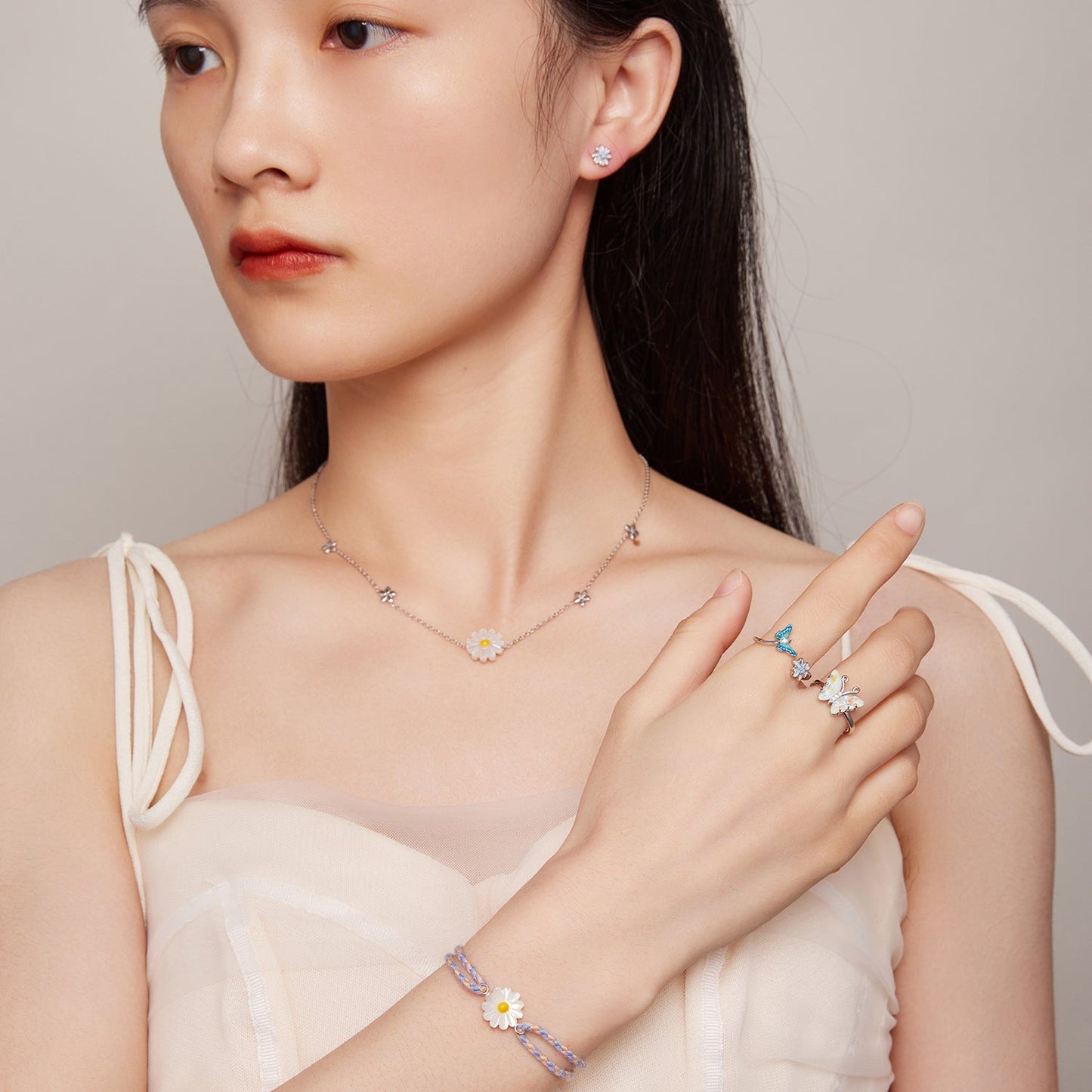 Bague en Opale Nanomètre en Argent Sterling 925 Élégante