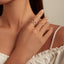 Bague Pavé CZ en Argent Sterling 925 Élégante pour Femmes