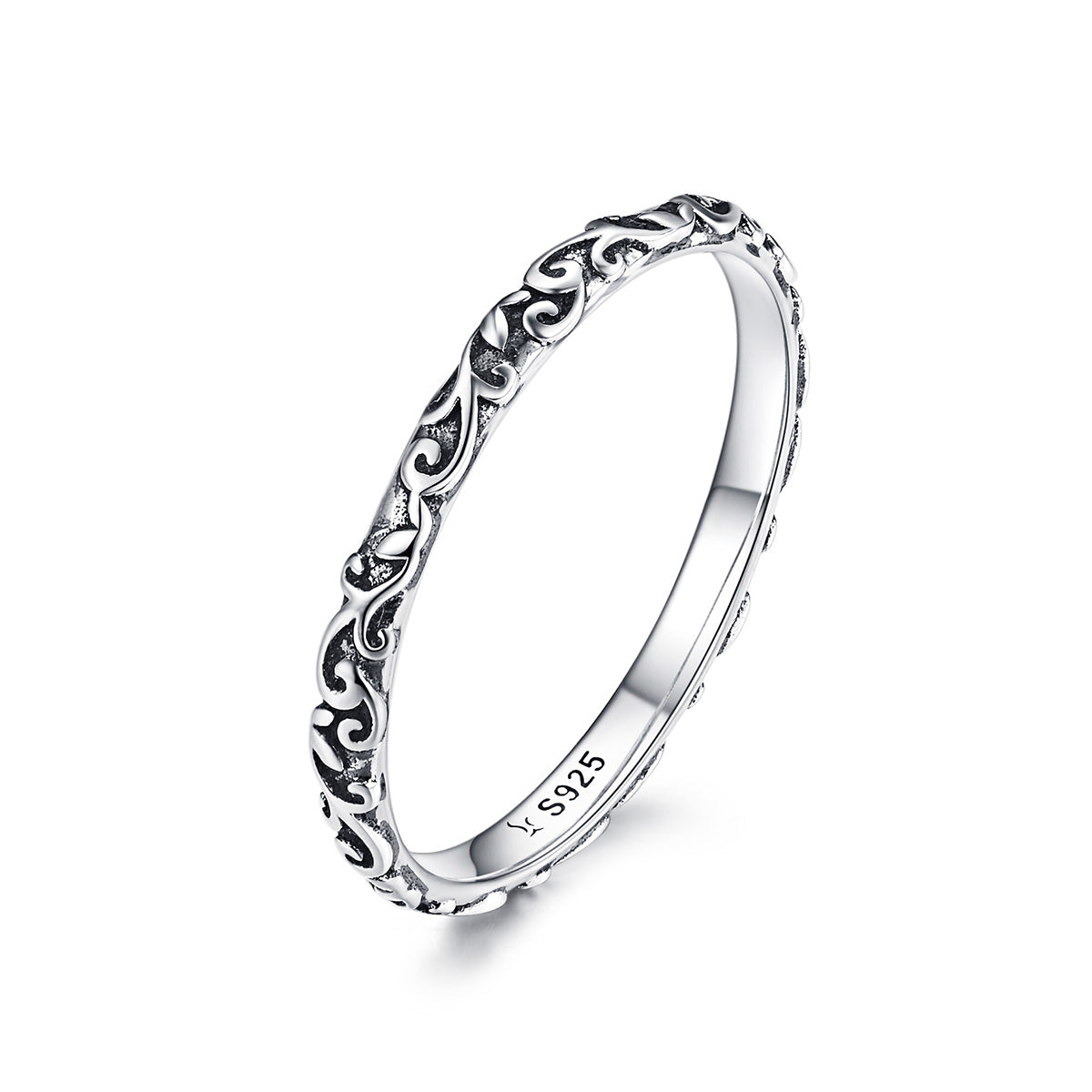 Bague de fiançailles élégante en argent sterling 925 pour femmes - Taille 6.0