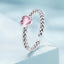 Bague en argent sterling 925 avec CZ Love pour femmes