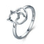 Elegant 925 Sterling Silver Engagement Ring with Platinum Plating