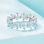 Elegant 925 Sterling Silver Enamel Platinum Ring for Women - Size 6