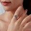 Elegant 925 Sterling Silver White Gold Plated CZ Ring for Women