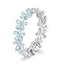 Elegant 925 Sterling Silver Enamel Platinum Ring for Women - Size 6