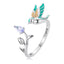 Bague en CZ avec pavé en argent sterling 925 élégant