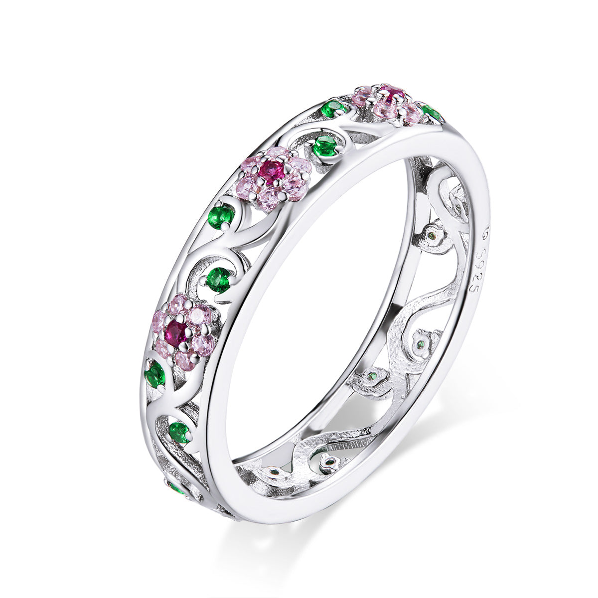 Anillo Pavé de CZ en Plata Esterlina 925 Elegante - Talla 6.0