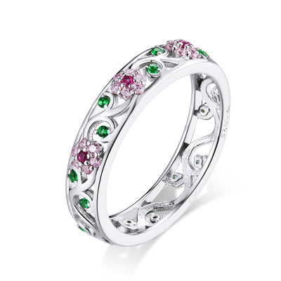 Elegant 925 Sterling Silver Pavé CZ Ring - Size 6.0