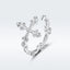 Anillo de Compromiso CZ con Montura Pavé de Plata Esterlina S925