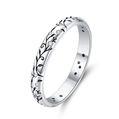 925 Sterling Silver Minimalist Engagement Ring - Size 6.0
