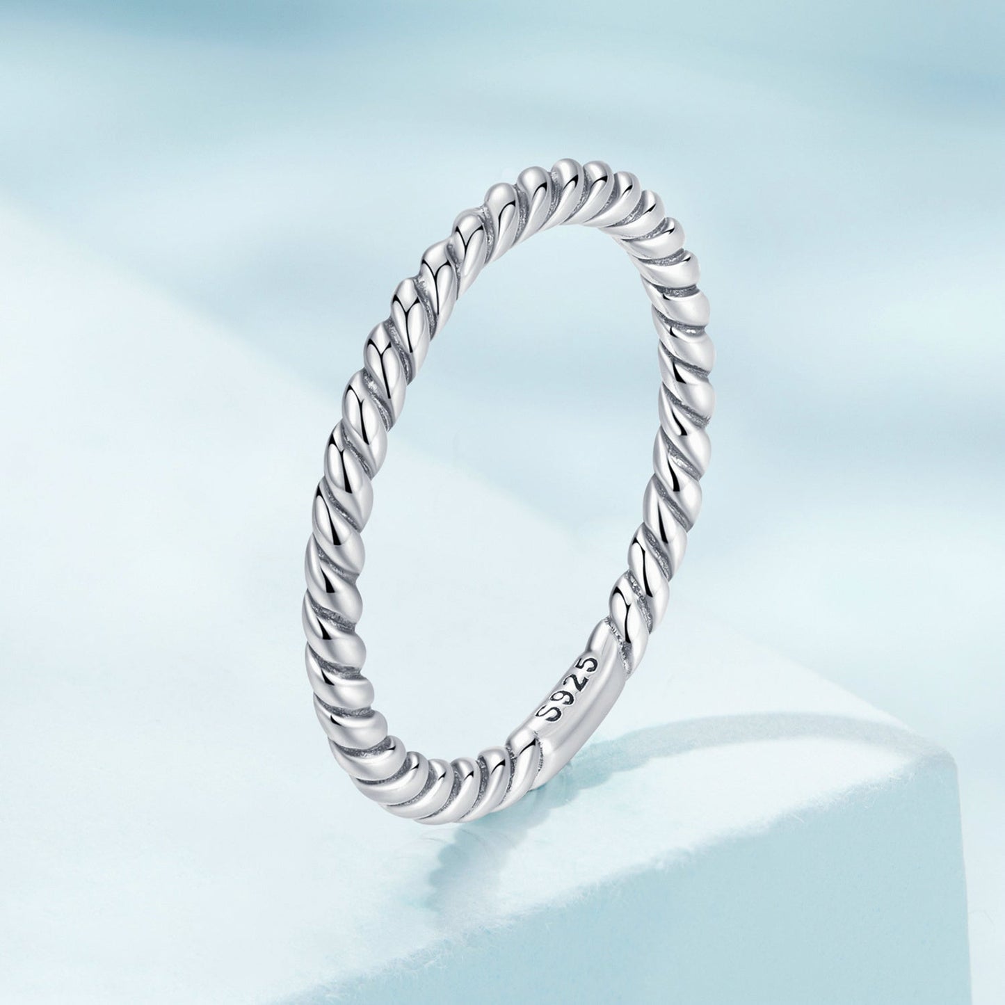 925 Sterling Silver Oxidized Ring for Women - Size 6.0