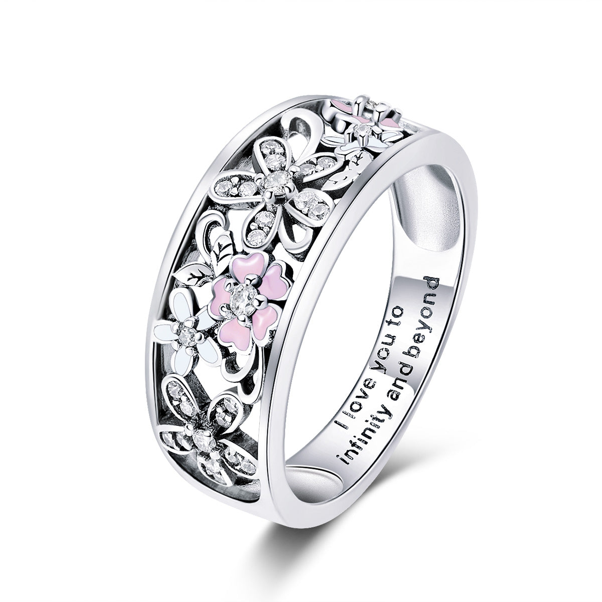 Anillo de Compromiso Elegante de Plata Esterlina S925 - Talla 6.0