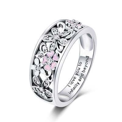 Bague de fiançailles élégante en argent sterling S925 - Taille 6.0