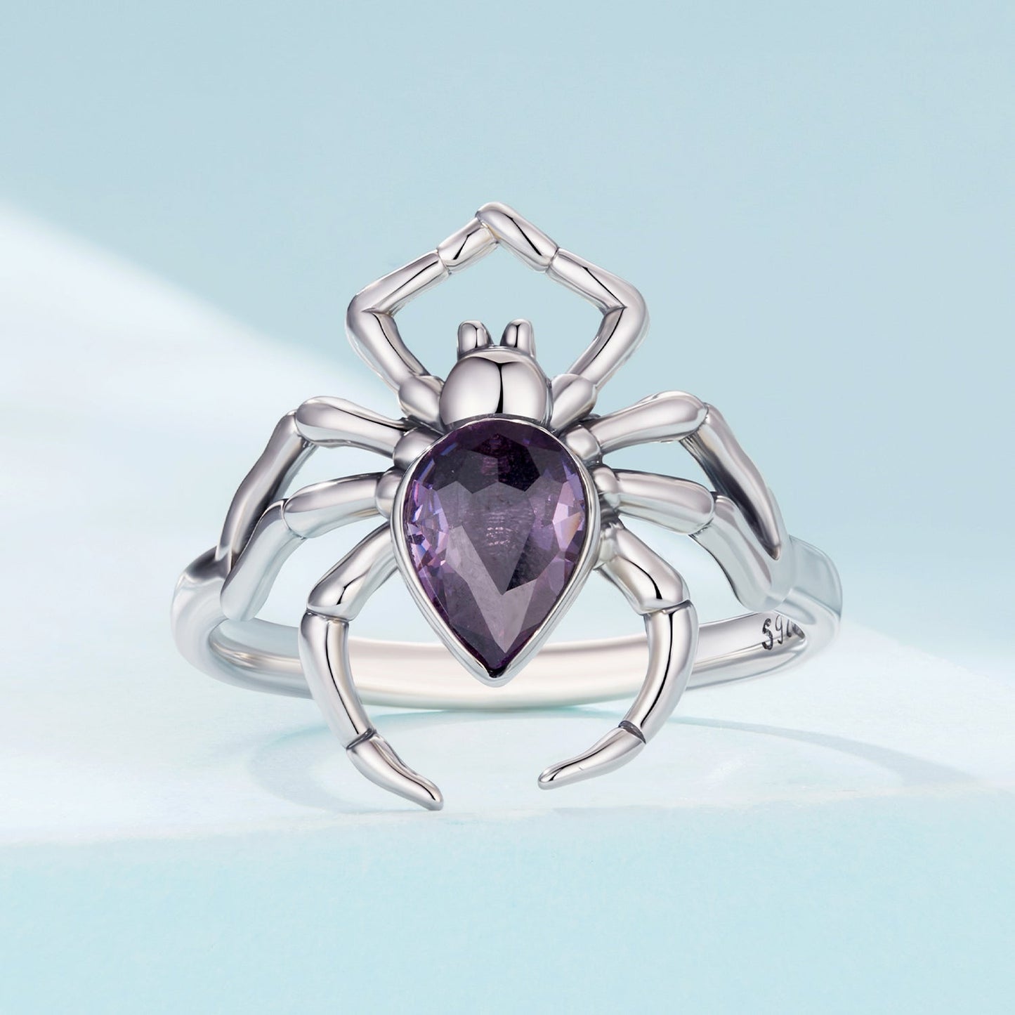 Bague en argent sterling 925 avec pavé en CZ - Taille 6.0