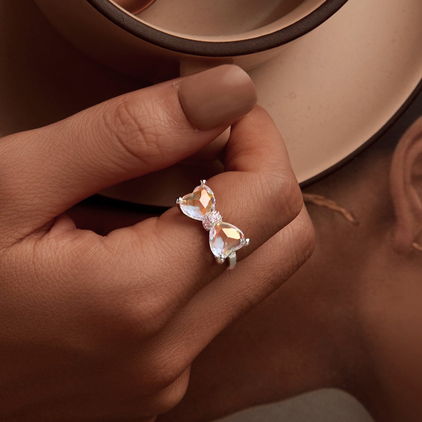Bague en argent sterling 925 avec pavé CZ pour femmes