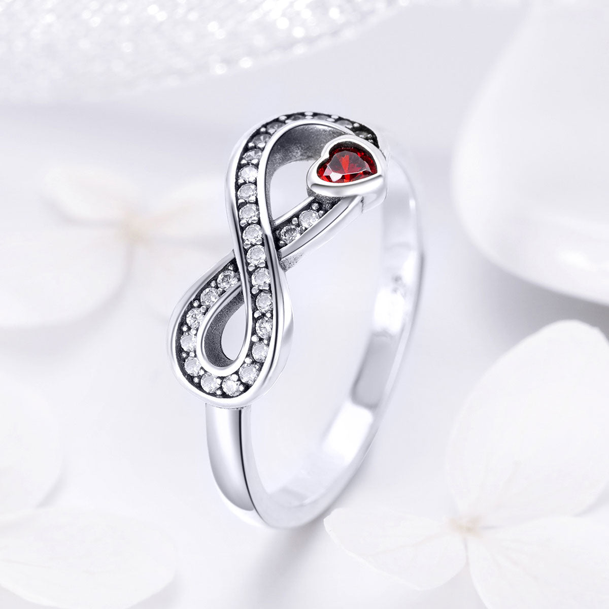 Bague de fiançailles élégante en argent sterling 925 pour femmes