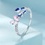 Bague Papillon en Argent Sterling 925 Émaillé - Taille 6