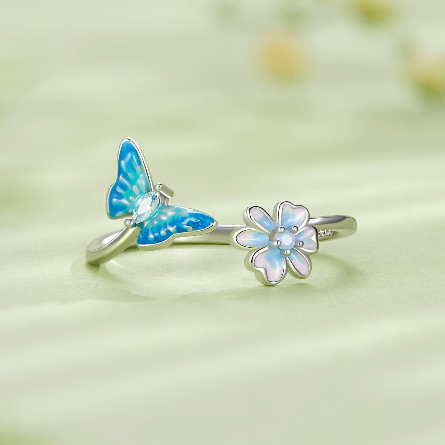 Bague en Opale Nanomètre en Argent Sterling 925 Élégante