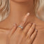 Bague en argent sterling 925 avec pavé CZ pour femmes