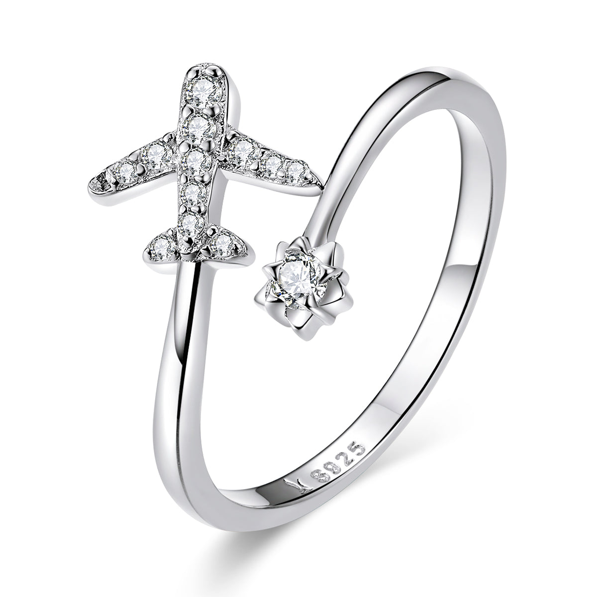 Anillo de Compromiso Elegante de Plata Esterlina 925 con CZ