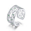 Anillo de Compromiso CZ con Engaste Pavé de Plata Esterlina S925