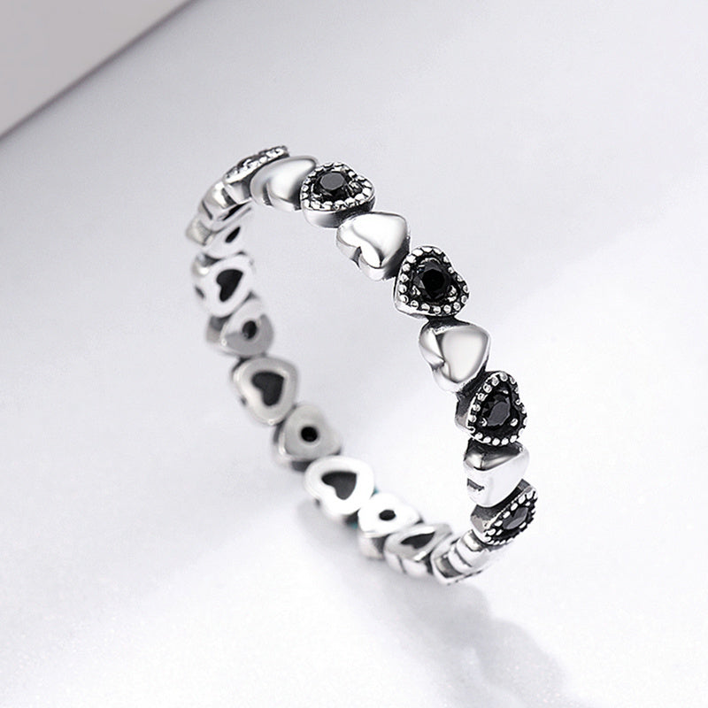 Bague de fiançailles en argent sterling 925 - Design élégant pour femmes