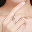 Elegant 925 Sterling Silver Engagement Ring with Platinum Plating