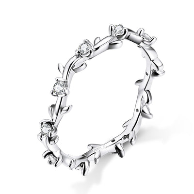 Elegant 925 Sterling Silver Engagement Ring for Women - Size 6.0