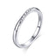 Anillo de CZ con Pavé de Plata Esterlina 925 Elegante para Mujeres - Talla 6