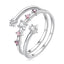 Bague de fiançailles élégante en argent sterling 925 avec pavé en CZ