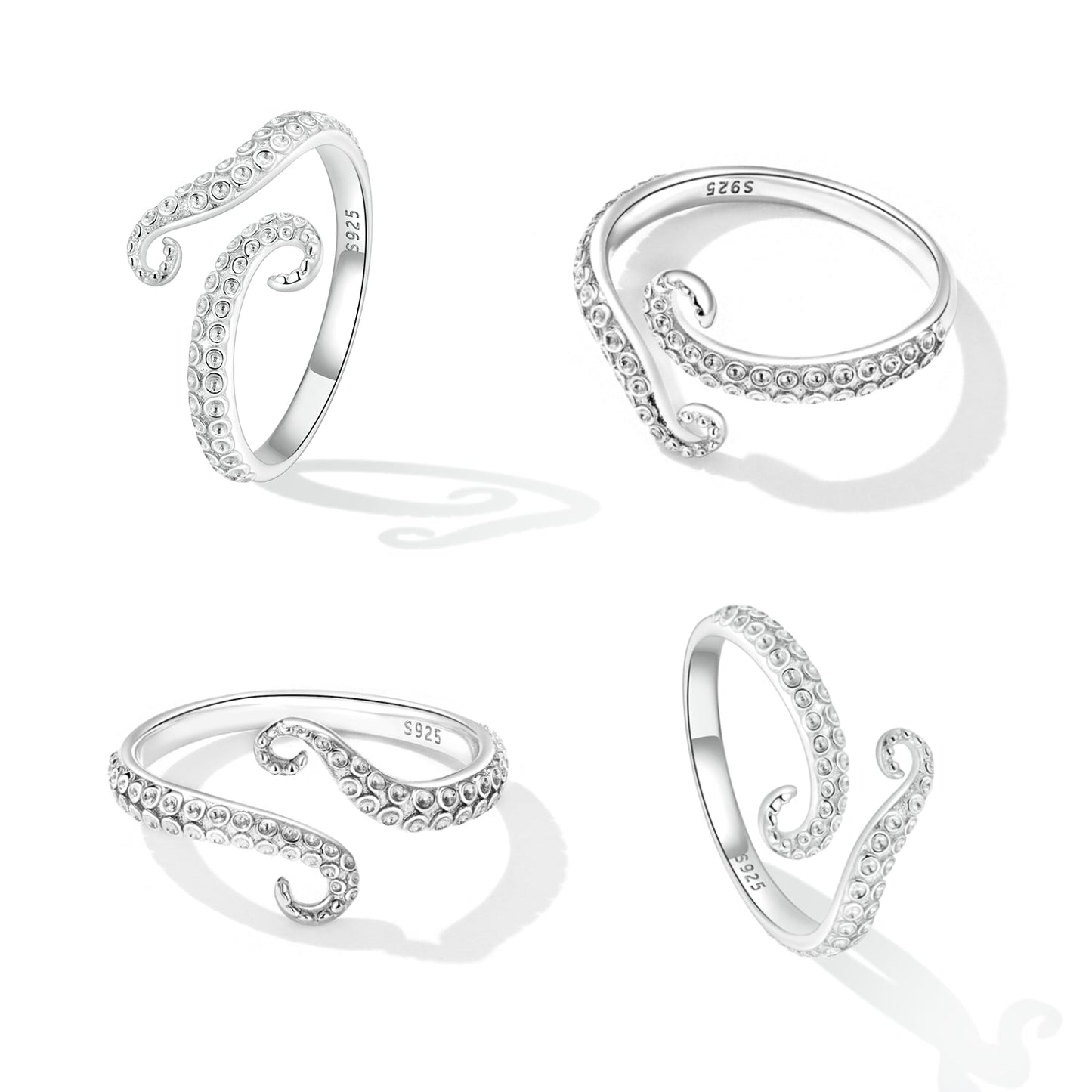 Anillo de Compromiso de Plata Esterlina S925 Baño de Platino