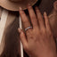 Bague en argent sterling S925 plaquée platine de 4 mm pour femmes - Taille 6.0